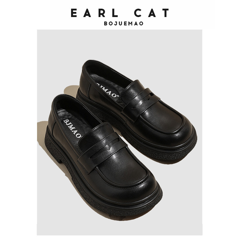 Маленькие кожаные туфли Piaget cat leather; коллекция 2025 года; сезон весна-осень; новинка; униформа jk в студенческом стиле; лоферы на плоской подошве; тонкие туфли