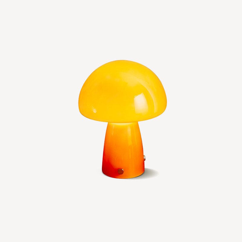 Настольная лампа Newell Bauhaus mushroom в стиле гриб для спальни с проживанием в семье среднего возраста, чистая красная стеклянная настольная лампа ins, прикроватная атмосферная лампа