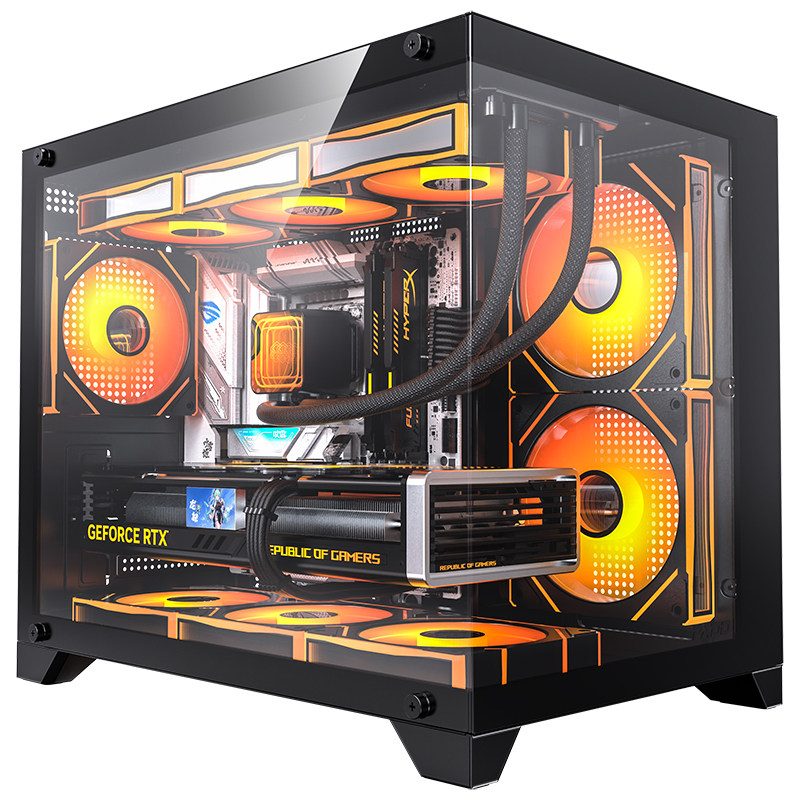 Корпус настольного компьютера MATX Game 360 с водяным охлаждением Peninsula Iron Box Baize 360U для комнаты с видом на море