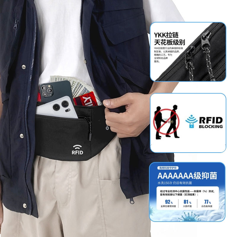 RFID-карманы Xiaohudie с защитой от кражи, плотно прилегающие невидимые карманы, сумки для паспорта для мужчин и женщин, выезжающих за границу по Европе, кошельки с защитой от кражи
