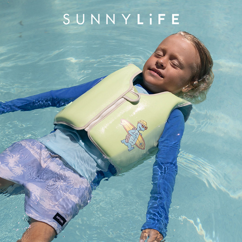 детский плавучий жилет sunnylife Australia, детский спасательный жилет, детский плавучий костюм, плавательное снаряжение ins net red