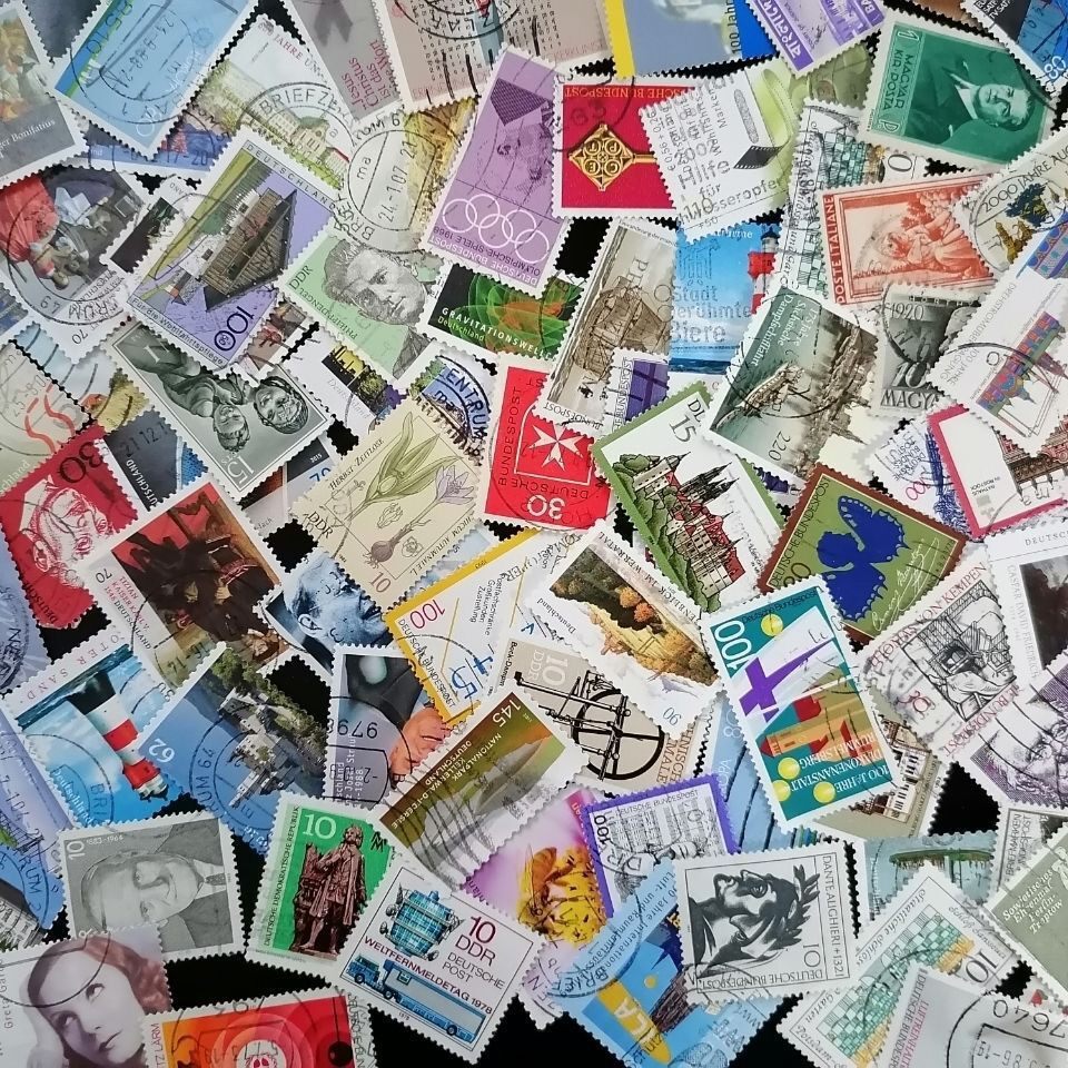 100 неповторяющихся почтовых марок для продажи иностранным письмам (старые марки, поставляемые случайным образом)