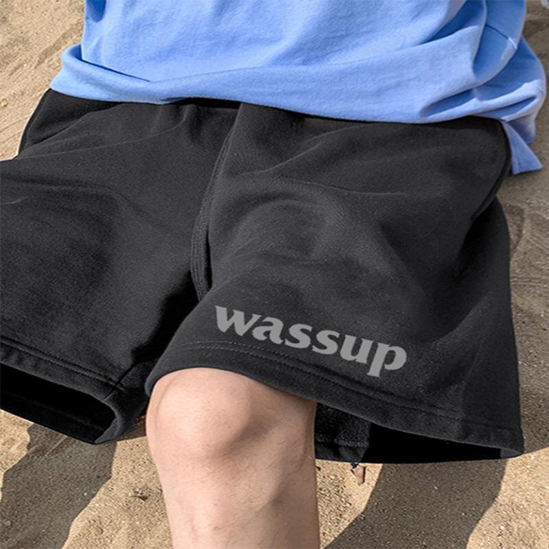 Летние шорты WASSUP HEODS, мужские шорты бренда national tide, тяжелые свободные спортивные шорты, пляжные брюки, баскетбольные брюки с пятью точками