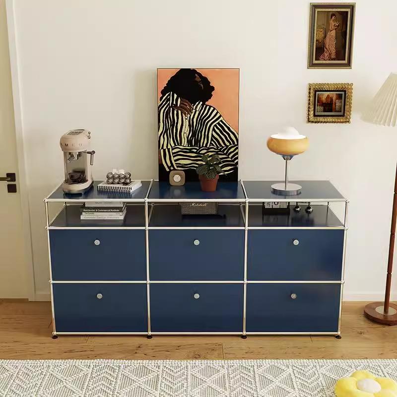 Комбинация модулей ins sideboard сетчатый красный угловой шкаф из нордической нержавеющей стали среднего возраста...
