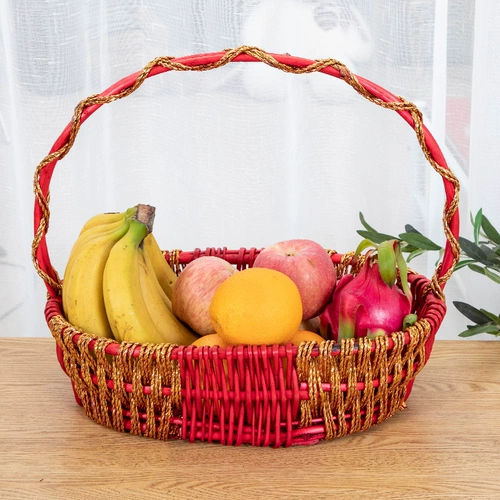 Корзина для фруктов из ивы, упаковочная корзина из ротанговой ткани, корзина для закусок, корзина для хранения, ручная корзина для цветов, корзина для яиц, корзина для овощей