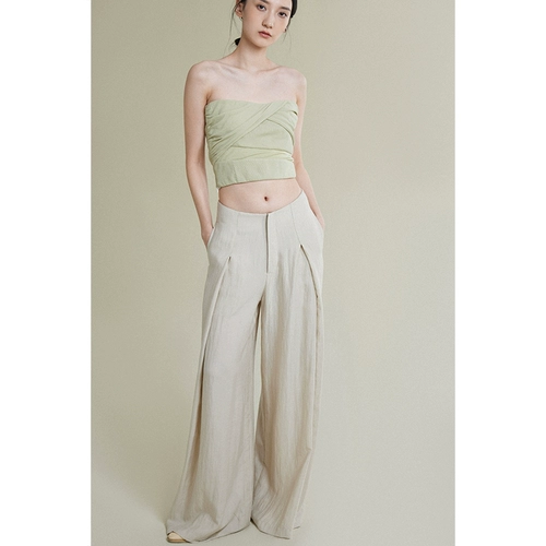 Магазин обратно, пассажирский пассажир прошел мимо брюк -магазинов в тысячу лет, высокая и низкая талия, талия, дизайнерский дизайнерский дизайнерский бренд Murmurmi23SS