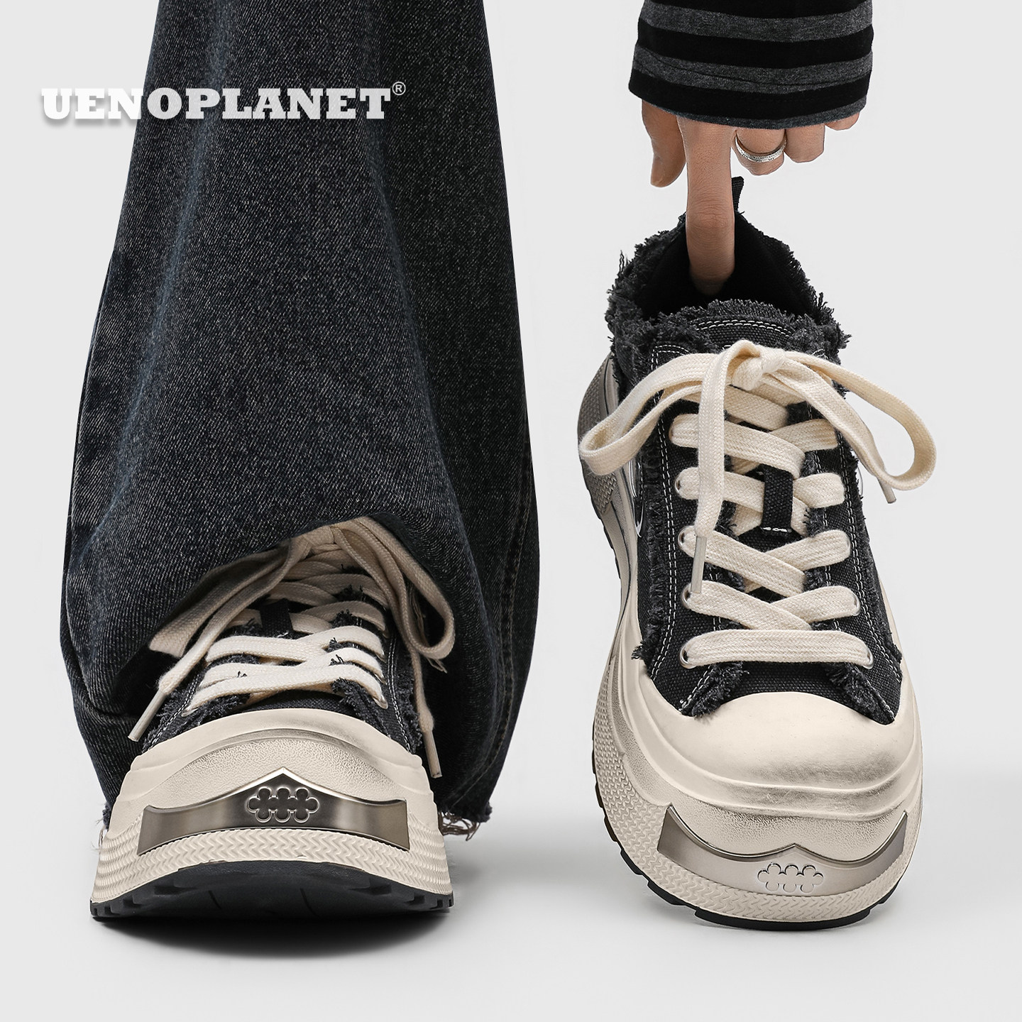 Ueno Planet Chen Ning, тот же квинтет, второе поколение парусиновой обуви в стиле ретро на толстой подошве, мужские и женские повседневные кроссовки старого образца