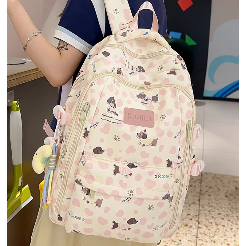 高颜值减负轻便书包女初中生高中学生2026新款大容量双肩包背包