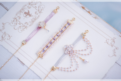 taobao agent R.I.A原创『项圈N』春日花朵装饰项链bjd1/3分女叔棉花娃娃衣配饰