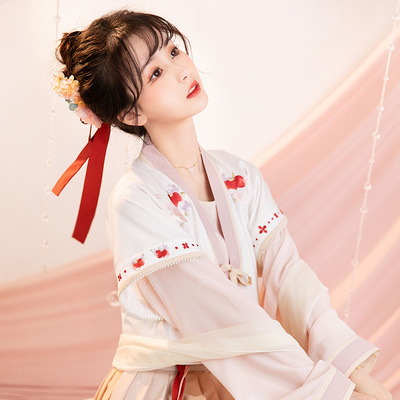taobao agent 池夏春茶宴:荔枝仙女露 唐背子圆领衫破裙原创改良汉服女春夏