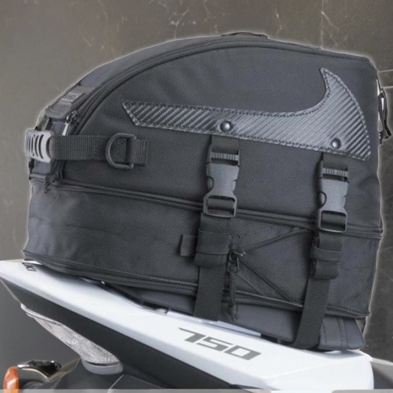 Motorcycle motorcycle rear seat tail bag waterproof bag retro sports car street car pull pedal full helmet rainproof knight bag