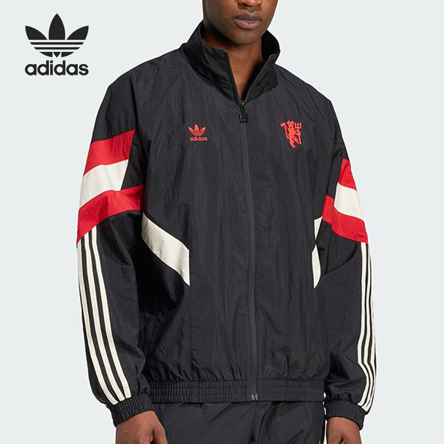 Adidas/мужская спортивная тренировочная куртка с воротником-стойкой из натуральной кожи Adidas clover IS6525