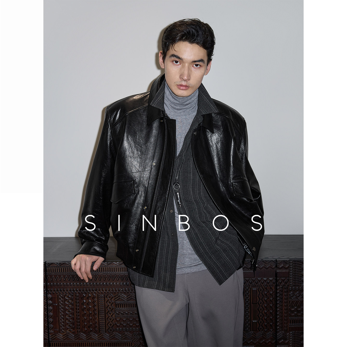 SINBOS knight leather Британская импортная масляно-восковая текстура овчины высокой четкости из кожи с широкими плечами кожаная куртка мужская