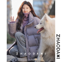 Zhao Daxi's minimalist windproof standing collar down jacket