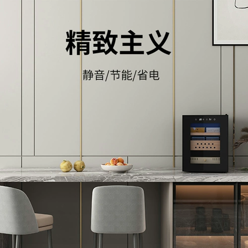 Вход -Начатый маленький коттис Электронный сигарный шкаф Постоянный температурный постоянный мокрый сигарный шкаф Дом Красное вино четыре сезона Постоянная температура обнаженная обнаженная