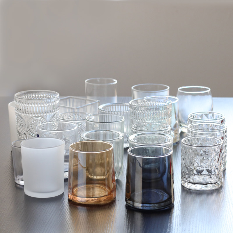 Корейская креативная ароматическая свеча diy glass glass Nordic simple из соевого воска матовая чашка подсвечник из желейного воска пустая чашка