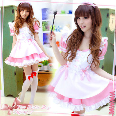 taobao agent 粉色莎莎拉女佣装cos女仆装cosplay服装cos 服装初 妖狐x仆ss