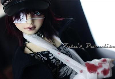 taobao agent 独家中二病-3分17大叔-BJD.娃用颓废病残系-白色cos医用眼罩
