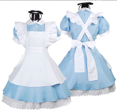 taobao agent COSPLAY爱丽丝梦游仙境萝莉女仆装水蓝色女佣服COS动漫服装演出服