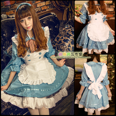 taobao agent 秋叶中袖日系女仆装cosplay女装lolita 动漫演出服 餐厅女仆制服