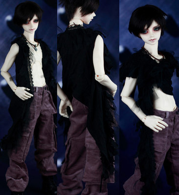 taobao agent 3分/17/大叔BJD.SD★覆坠★斜片剪裁-多层碎剪敞垂马甲(通码贩售)