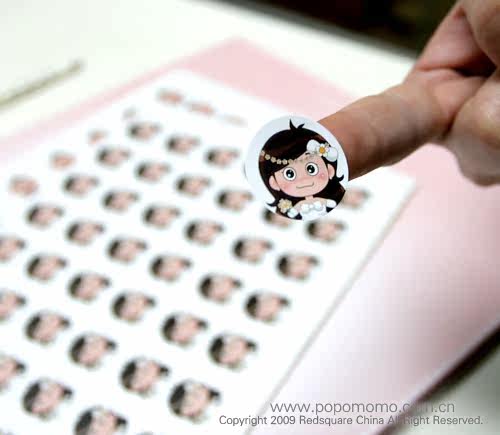 Official website sales/POPOMOMO/Wedding/Personalized creativity/Western style Mini sticker MOMO style