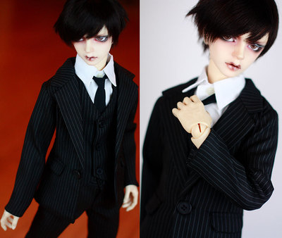 taobao agent 3分/17/大叔BJD.SD★经典!★黑白条纹西服~腹黑禽兽鬼畜-3件套~