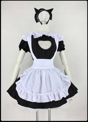 taobao agent 2013新款 Cosplay小性感猫女郎开胸心形女仆装 日本动漫展会服装