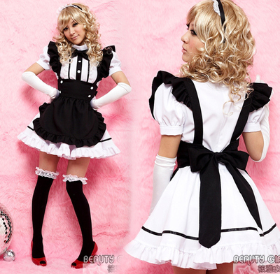 taobao agent 黑白秋叶萌女佣装巡音lolita 洋装女仆装cosplay动漫服装cos 服装