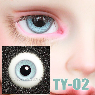taobao agent 4分6分3分大叔BJD.SD 14.16mm眼珠TY-02黑瞳有纹系列玻璃眼送眼盒