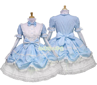 taobao agent 华丽版 Cosplay天使之爱公主裙 可爱女佣服 蓝色女仆装 动漫服装
