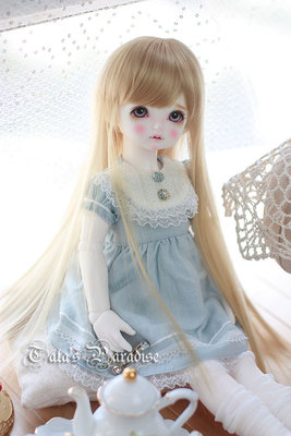taobao agent 6分4分3分巨婴BJD.SD.DD.MDD娃用假发高温丝 葵金色古风和风长发