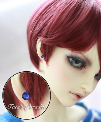 taobao agent 4分3分大叔BJD.SD.DD娃用配件首饰道具 蓝宝石耳环/耳钉~一枚价