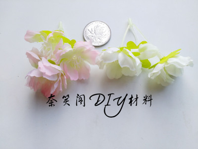 taobao agent 樱花小花枝3叉 diy饰品配件材料满包邮