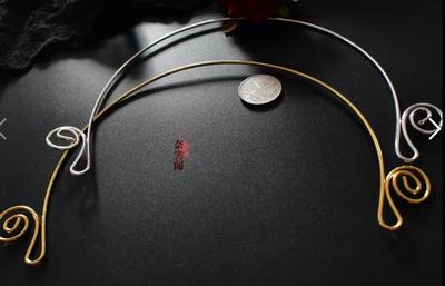taobao agent 铜质璎珞155mm 项圈 颈圈手工DIY材料古风项链满包邮