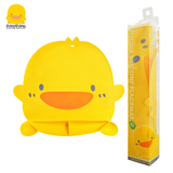 [Clearance direct drop] Силиконовая салфетка для новорожденных с желтым утенком, симпатичная посуда для кормления младенцев и детей, водонепроницаемая и нескользящая