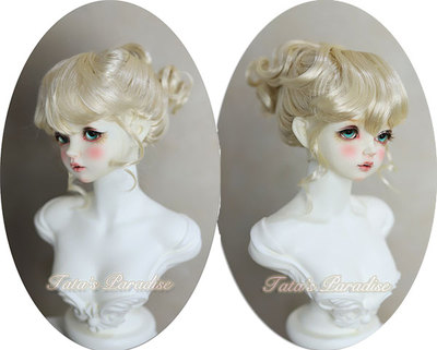 taobao agent 1/6分4分3分巨婴BJD.MDD娃用假发仿马海毛软丝 马尾辫子鱼丸毛A