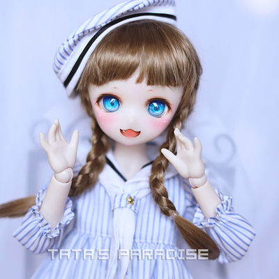 taobao agent 6分4分3分女BJD.MDD娃用假发仿马海毛可爱双马尾辫子 玉子毛