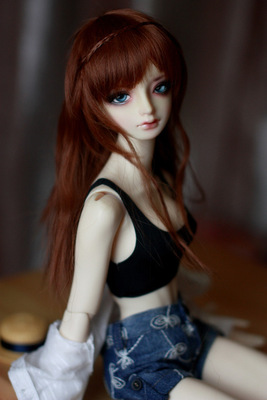 taobao agent SD10/13/16/DD/DY 4分3分BJD.SD娃衣 黑色仿染色小胸衣/背心内衣