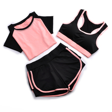 Yoga suit three piece set for summer quick drying, gym running