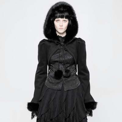 taobao agent ╋魔叹╋PUNK RAVE PYON哥特GOTHIC洛丽塔LOLITA连帽短外套WLY079