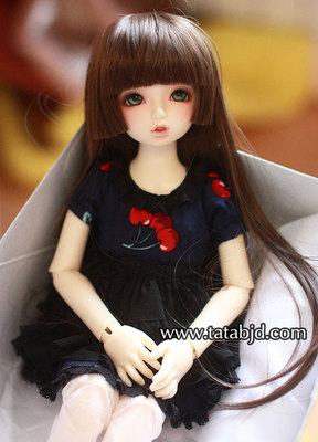 taobao agent 4分巨婴3分BJD.DD SDGR女★樱桃小洋装+围裙+内裤+袜 套装