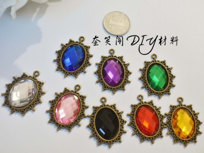 taobao agent 18*25手工复古花盘DIY辅料材料仿钻花盘满包邮