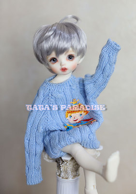 taobao agent 6分4分3分大叔巨婴BJD.MDD娃用假发仿马海毛 银灰少年【小银月】