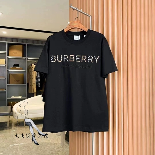 Burberry, классическая футболка, с печатью вашего логотипа, круглый воротник