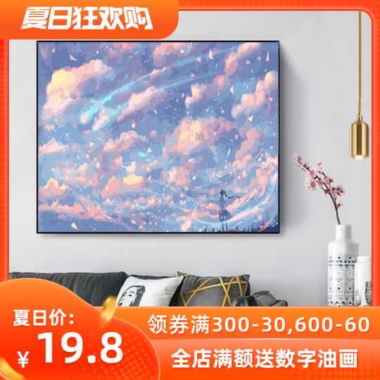 风景画数字画教学 风景画数字画图片 风景画数字画技巧 马来西亚 淘宝海外