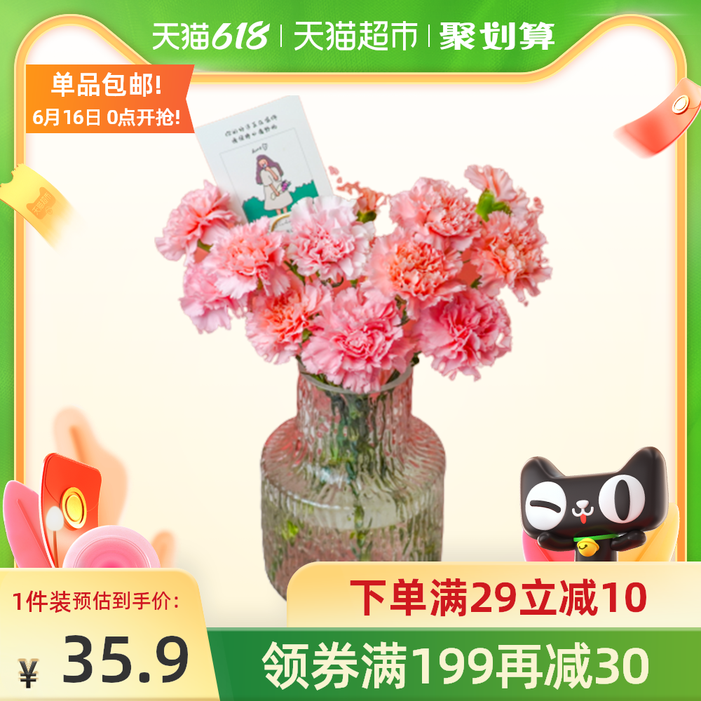 康乃馨花束同城推荐品牌 新人首单立减十元 21年6月 淘宝海外