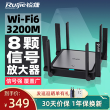Ruijie锐捷大白路由器 星耀X32Pro免配置版 WiFi6千兆端口家用无线AX3200高速WiFi双频5G大功率mesh 即插即用