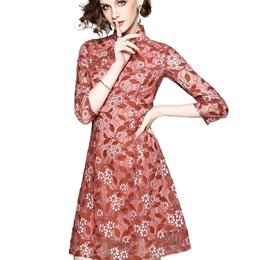 Nai Xin personalized private custom 130860 Korean version of the new spring and summer season lace cheongsam improved short