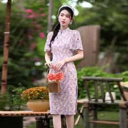 New cheongsam 2023 new young high-end temperament can usually wear design sensual female high-end feeling small fresh summer